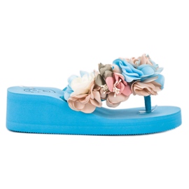 Fama Chinelos de espuma azul