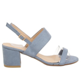 Sandálias de salto alto azuis 660-1 / SA-2 Blue azul