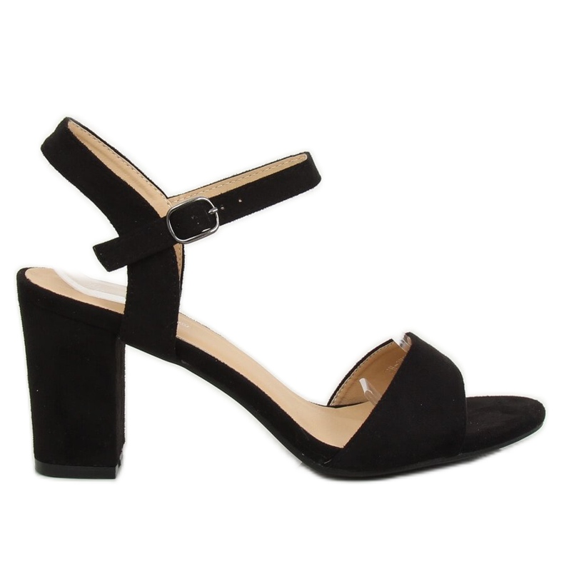 Sandálias pretas FH-3M25 pretas no poste preto