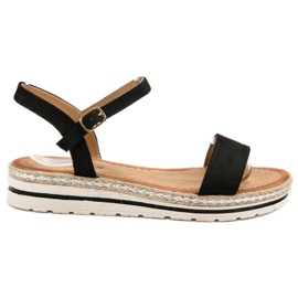 EXQUILY Sandálias Pretas preto