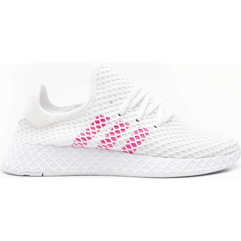 Adidas Deerupt Runner J 608 Calçado Branco Shock Pink Core Preto