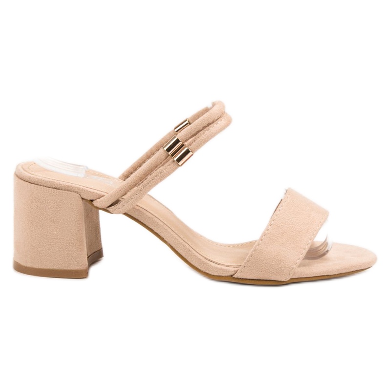 Fama Chinelos elegantes castanho