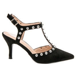 Bestelle Salto alto com salto exposto preto