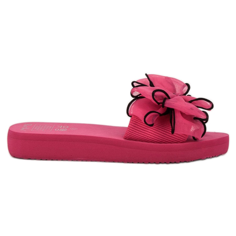 Best Shoes Chinelos de espuma com laço rosa Best Shoes Chinelos de espuma com laço rosa