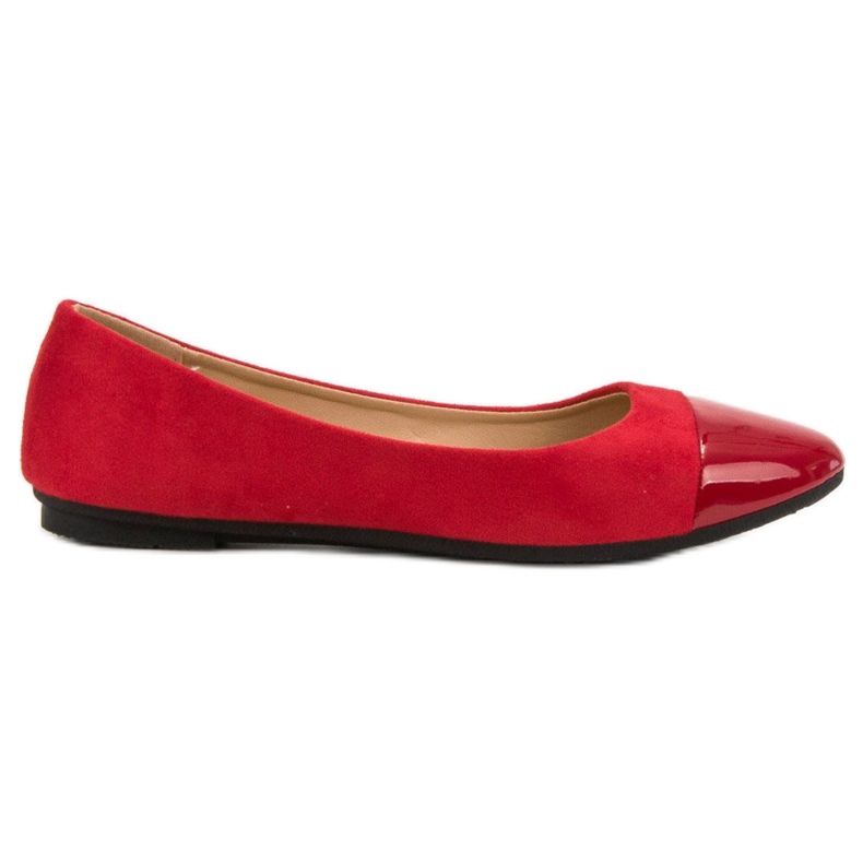 Comer Bailarinas vermelhas elegantes vermelho