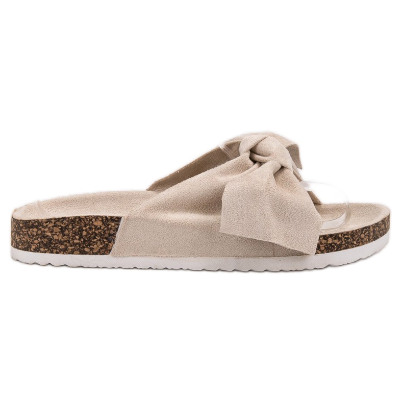 Diamantique Chinelos com laço castanho