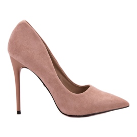 Jumex Salto de camurça rosa