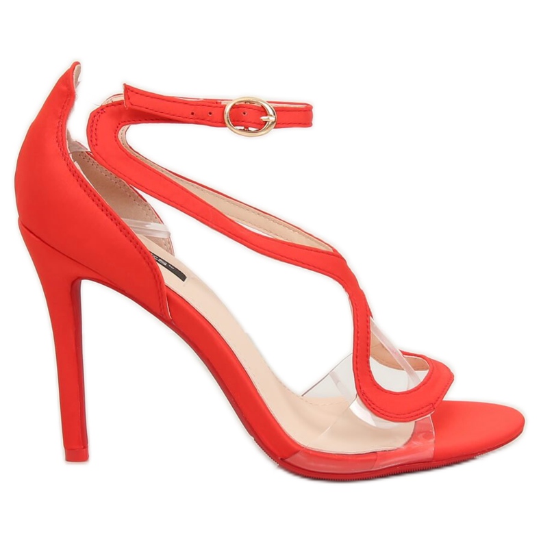 Sandálias vermelhas de salto alto 1442 Vermelho