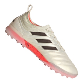 Chuteiras Adidas Copa 19.1 Tf M BC0563 branco bege Chuteiras Adidas Copa 19.1 Tf M BC0563 branco bege