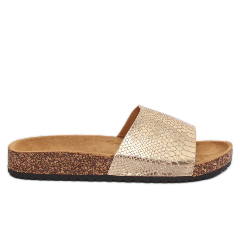 Chinelos dourados femininos PK44491 ouro