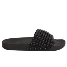 Sapatilhas pretas G301 pretas com miçangas preto