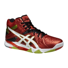 Tênis de vôlei Asics Gel-Cyber ​​Sensei 6 Mt M B503Y-2101 multicolorido vermelho
