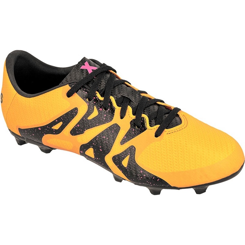 Chuteiras Adidas X 15.3 FG / AG Jr S74637 multicolorido laranja