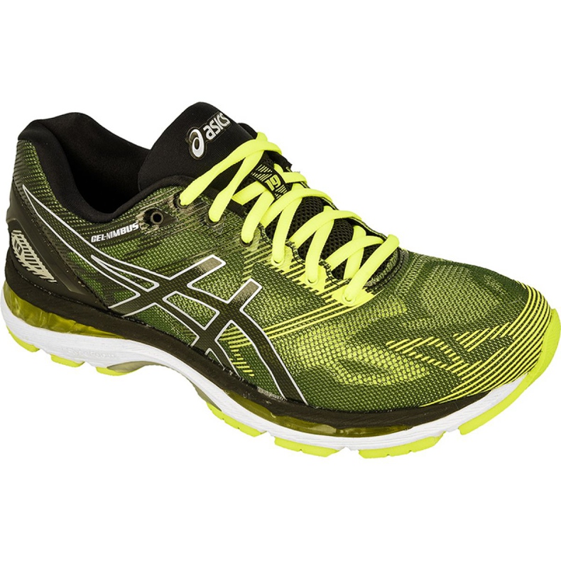 Tênis de corrida Asics Gel-Nimbus 19 M T700N-9007 preto amarelo