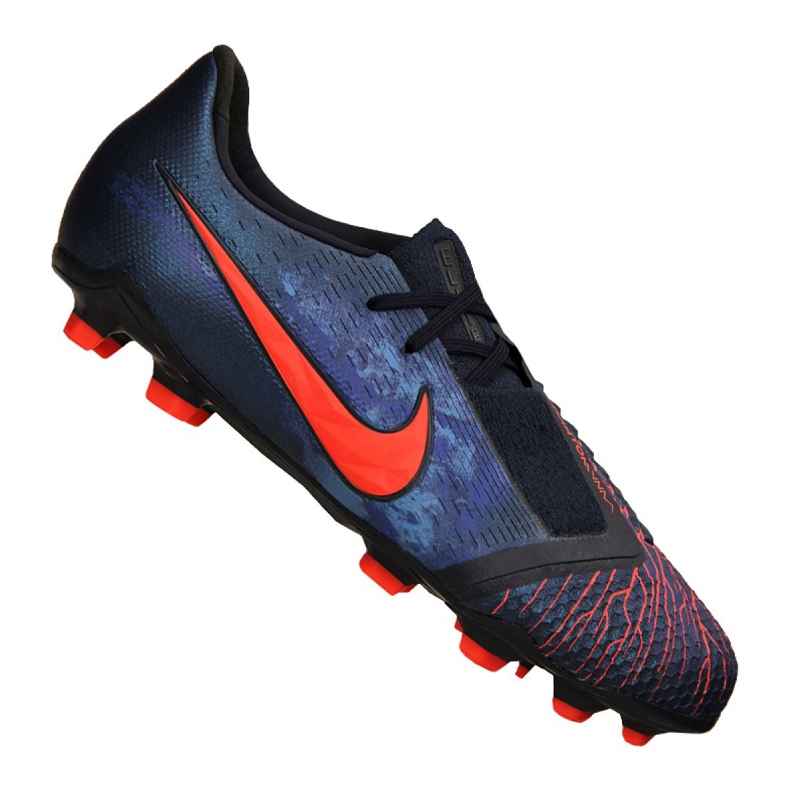 Chuteiras Nike Phantom Vnm Elite Fg Jr AO0401-440 preto azul marinho