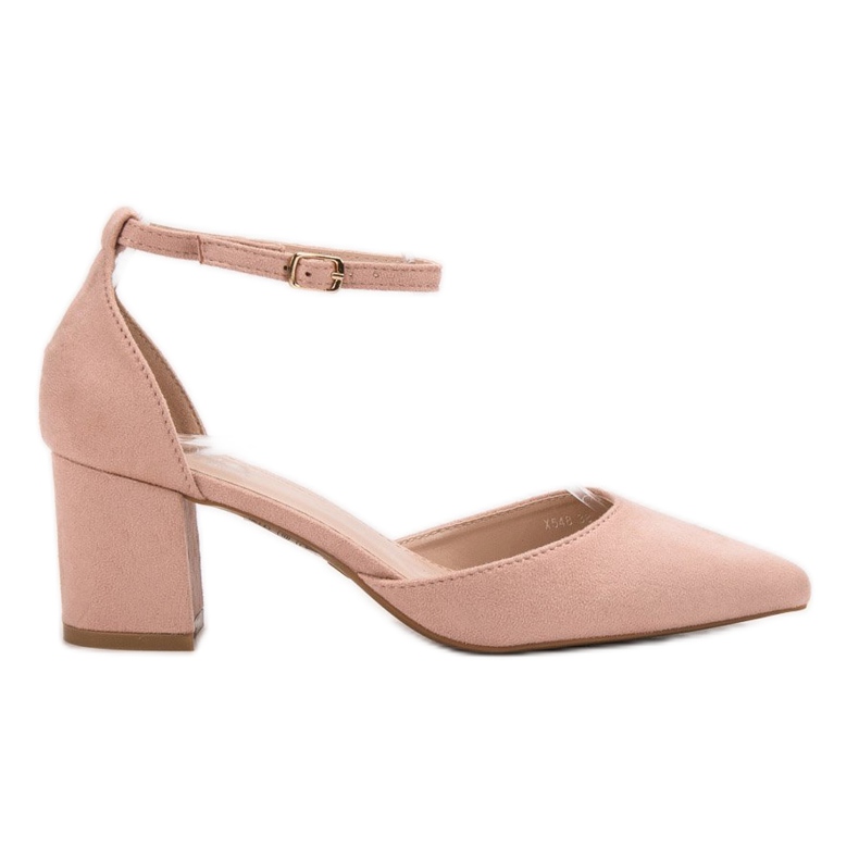 Small Swan Bombas presas com fivela rosa