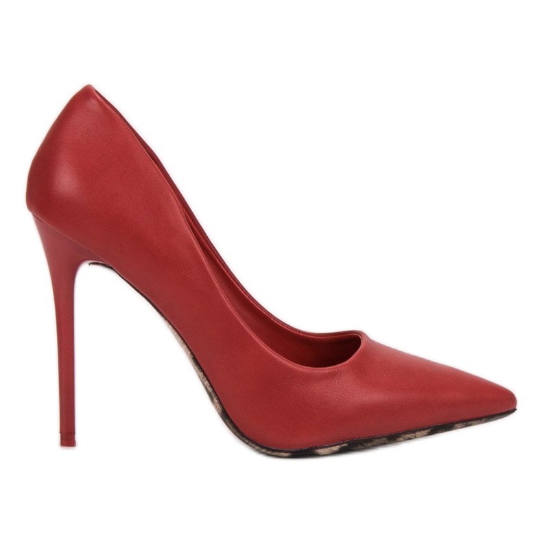 SHELOVET Sapatos de salto alto sexy vermelho
