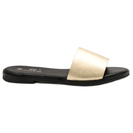 Clowse Chinelos clássicos dourados