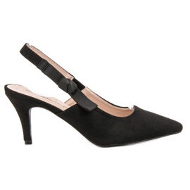 SHELOVET Bombas com calcanhar descoberto preto