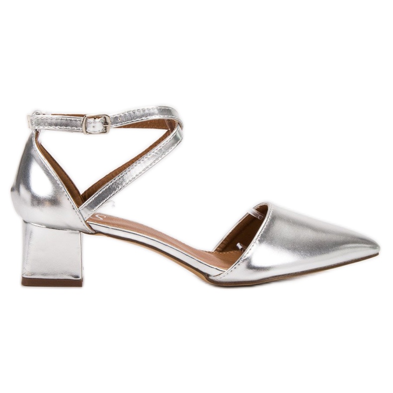 SHELOVET Bombas de Prata cinza