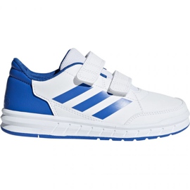 Sapatos adidas Altasport Cf K D96827 branco azul Sapatos adidas Altasport Cf K D96827 branco azul