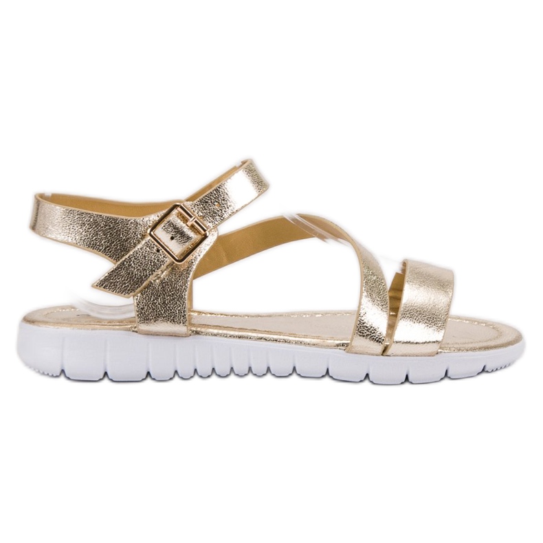 SHELOVET Sandálias de fivela amarelo