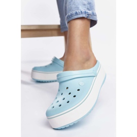 Crocs Plataforma Crocband Clog 4JE Ice Blue Ice Blue multicolorido