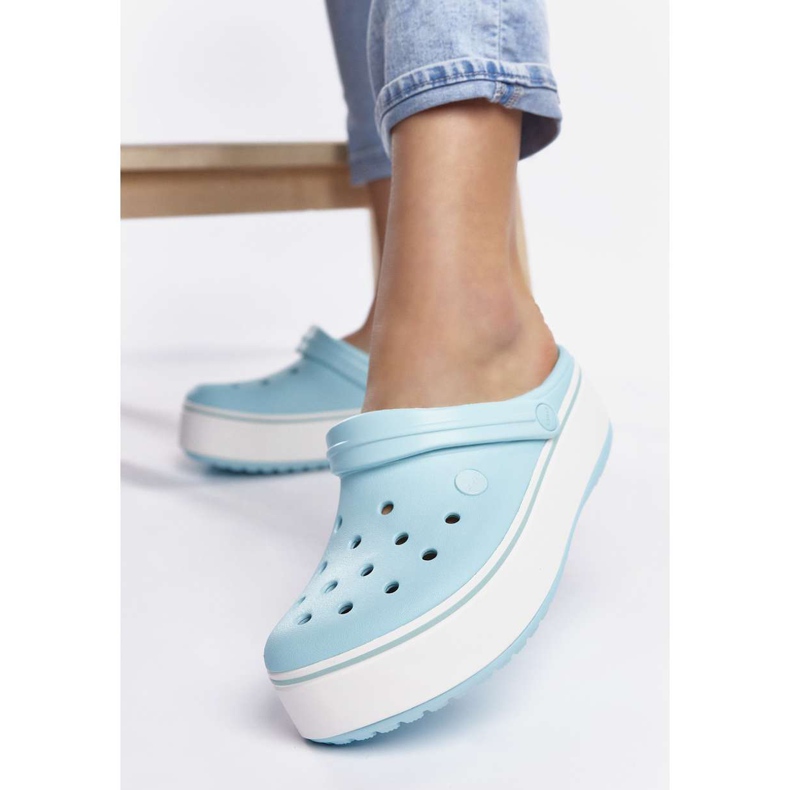 Crocs Plataforma Crocband Clog 4JE Ice Blue Ice Blue multicolorido