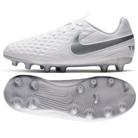 Chuteiras Nike Tiempo Legend 8 Club FG / MG Jr AT5881-100 multicolorido branco
