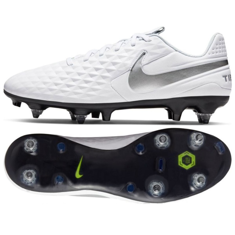 Chuteira Nike Tiempo Legend 8 Academy SG-Pro Anticlog Traction M AT6014-100 branco branco