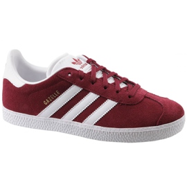 Sapatos vermelhos Adidas Gazelle Jr CQ2874 branco Sapatos vermelhos Adidas Gazelle Jr CQ2874 branco