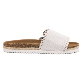 Chinelos VICES com franjas branco