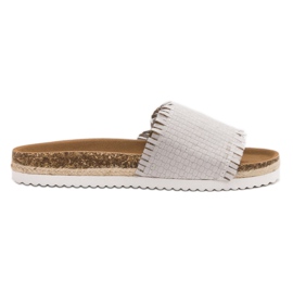 Chinelos VICES com franjas cinza