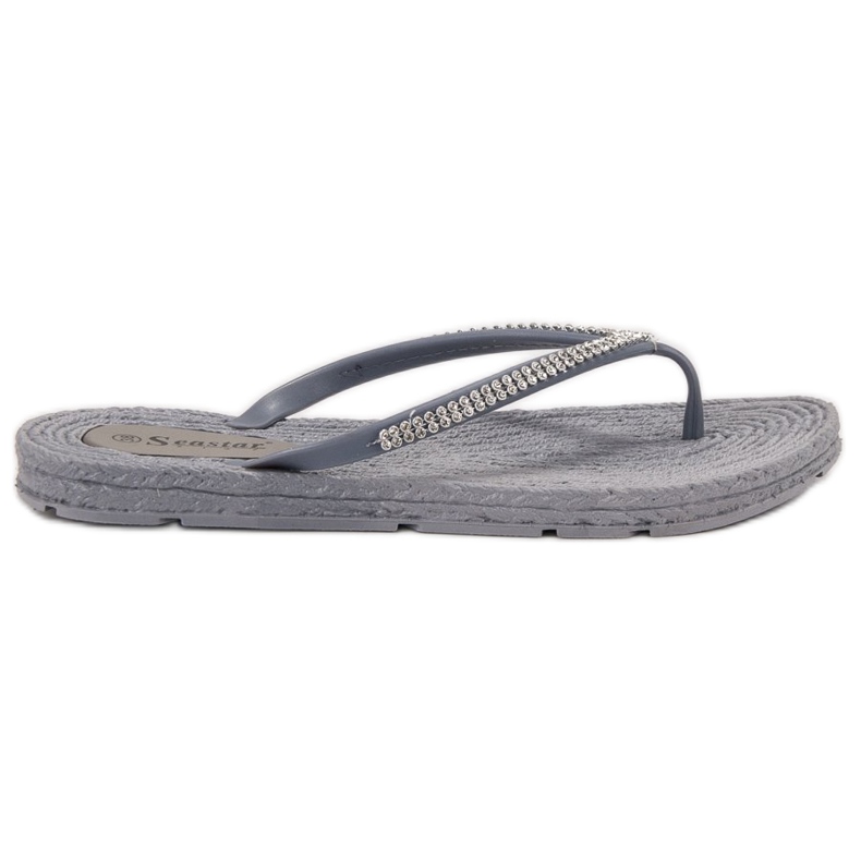 Seastar Chinelos com zircônia cúbica cinza