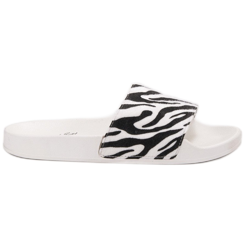 SHELOVET Chinelos esportivos de camurça branco preto