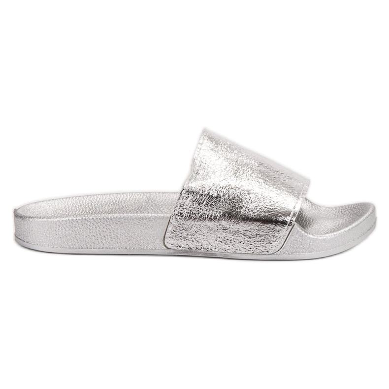 Small Swan Chinelos femininos casuais cinza