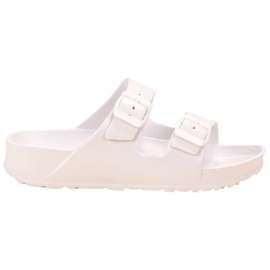 SHELOVET Chinelos leves com fivela branco