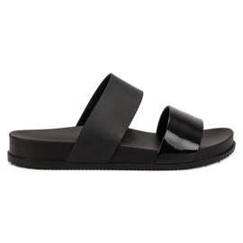 SHELOVET Chinelos de borracha elegantes preto