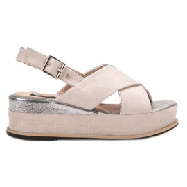 Lily Shoes Sandálias de fivela marrom