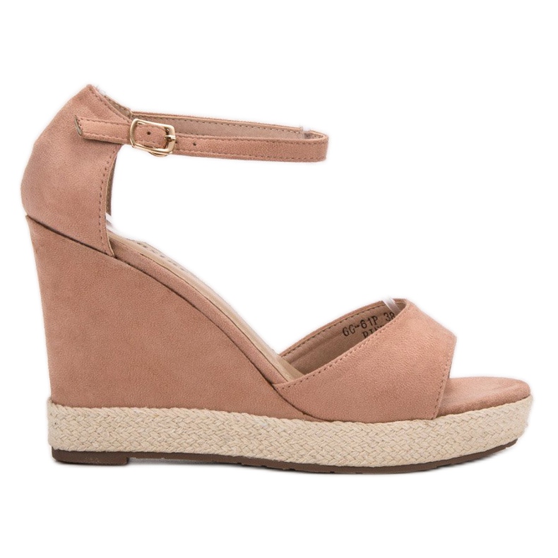 Seastar Sandálias de cunha rosa