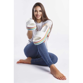 Crocs Plataforma Cb Bld Cor Slide 100 Branco