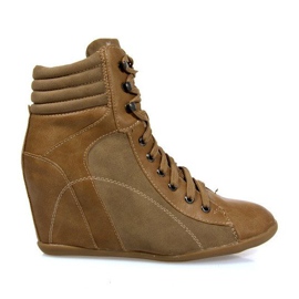 Botas de tênis em cunha 562 Khaki castanho verde