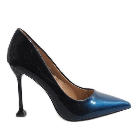 Saltos LE030P lacados azul marinho