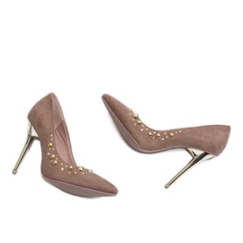 Stilettos de veludo rosa DD55P Stilettos de veludo rosa DD55P