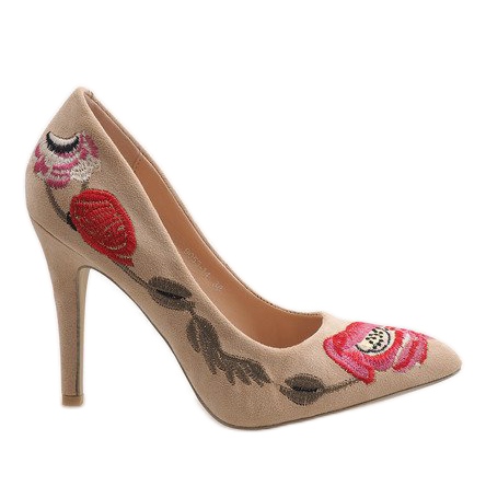 Salto de camurça bege 9053-14