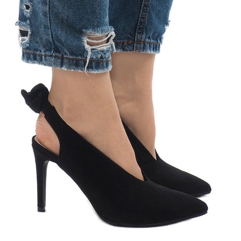 Salto de camurça preta LB-330 preto