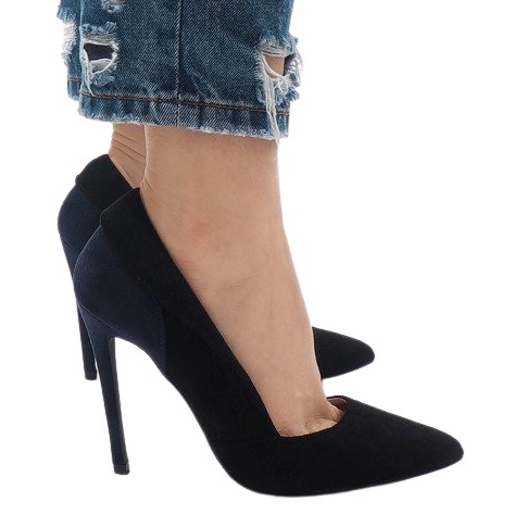 Salto de camurça clássico preto 95299-35