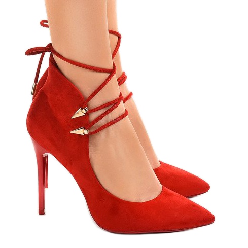 Bombas vermelhas em um pino amarrado 6251-P vermelho