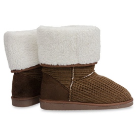 Botas esquimó quentes 7715 Camel castanho