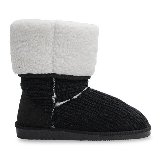 Botas esquimó quentes 7715 pretas preto